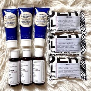 9 KORRES PROBIOTIC SUPERDOSE FACE MASK Body Milk and Soap Travel Size